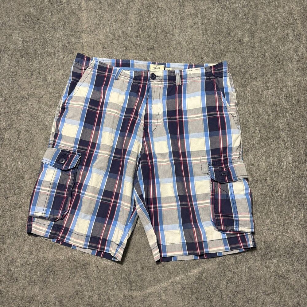 Vintage Ecko Unltd Men 38 Plaid Cargo Shorts Baggy Y2K Skater Hip Hop Rhino